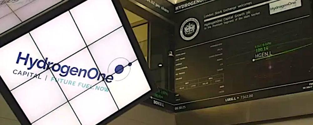 En skärmbild från en video om HydrogenOnes börsnotering på Londonbörsen
Foto: London Stock Exchange