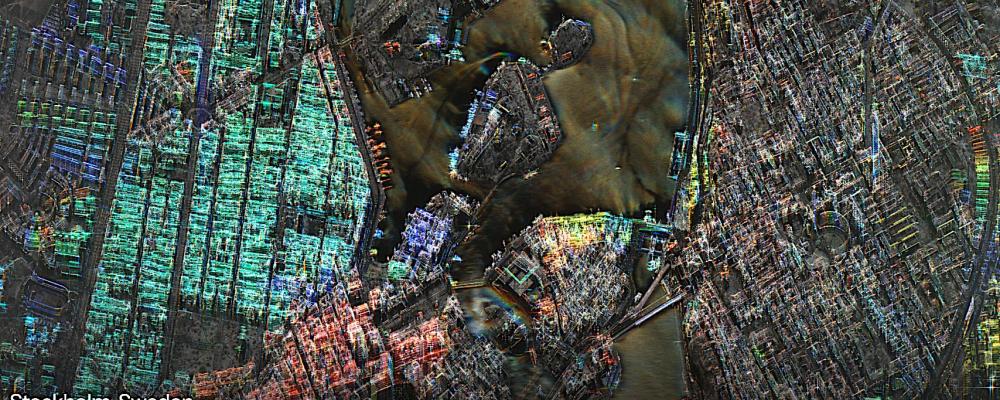Stockholm från rymden. Foto: Iceye Oy