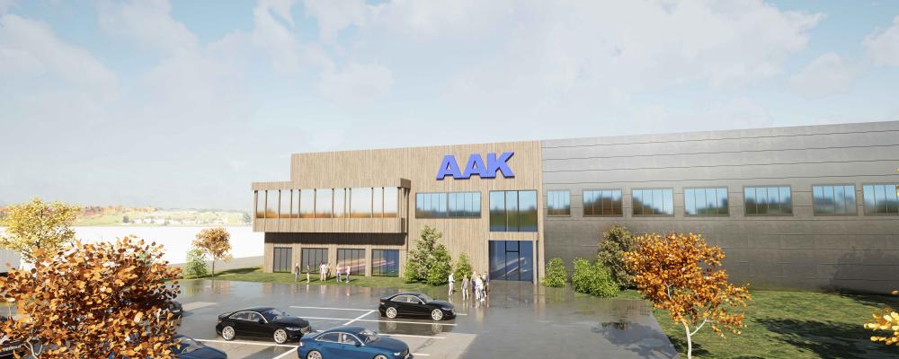 Den nya logistikanläggning i Staffanstorp. Bild: AAK