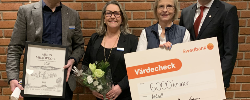 Prisutdelning Årets Miljöprofil Foto: Ahlsell