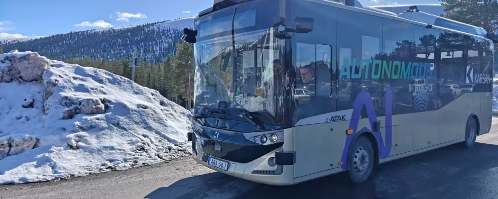 Självkörande bussar i vintermiljö testas i Sälen. Foto: Applied Autonomy