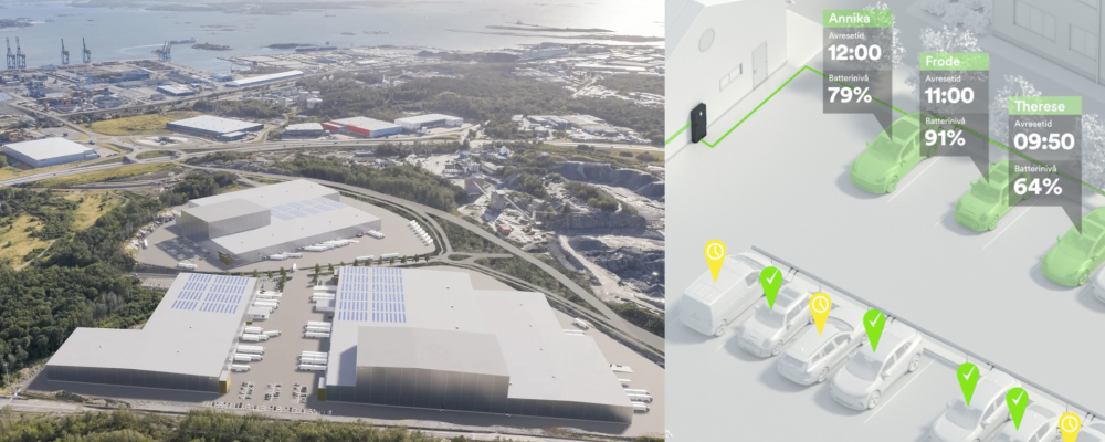 Samarbete ska göra OneMeds logistikcenter mer energieffektivt. När anläggningen står klar blir den ett tidigt exempel på hur logistik och lokal energiproduktion kan samverka. Foto: ChargeNode