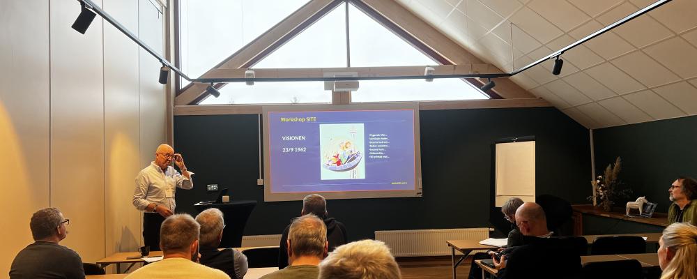 Svenska och norska aktörer från näringsliv, kommuner, regioner och politik deltog i en heldagsworkshop för att analysera hur elflyg och drönare påverkar transportsystemet. Foto: SITE Destination