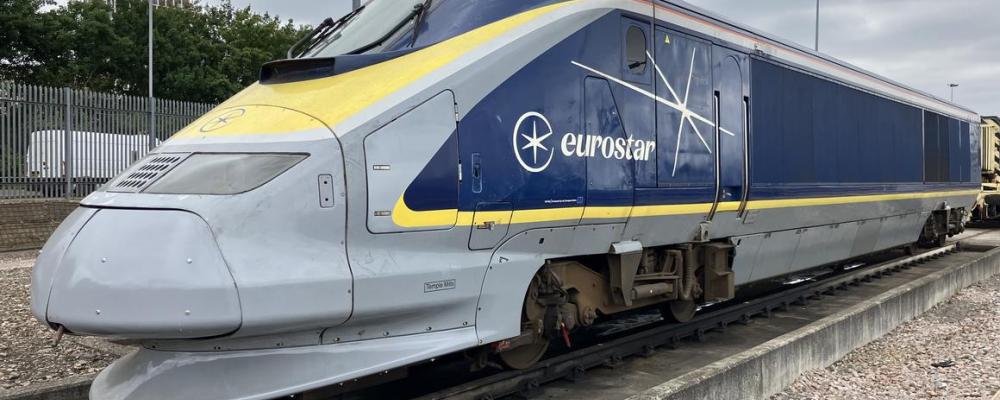 Eurostar kraftvagn 373 nummer 3999. Visades för första gången i Derby.
Foto: Alstom, kredit: Chris Meccandless-Stone