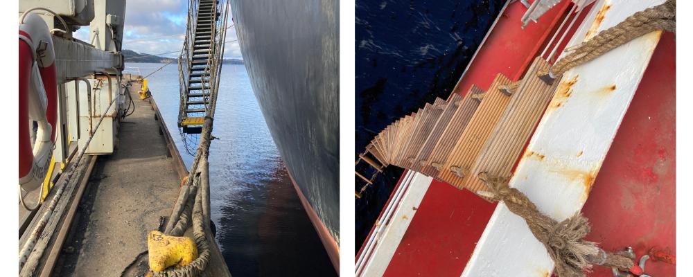 Brister som har upptäckts på fallrep och nödlejdare. Foto: Transportstyrelsen