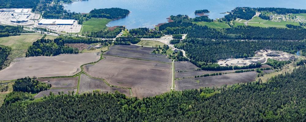 Flygbild Eriksberg. Foto: Karlstad kommun