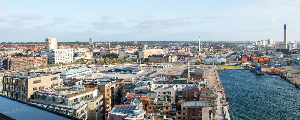 Helsingborg, vy söderut. Foto: Helsingborgs stad