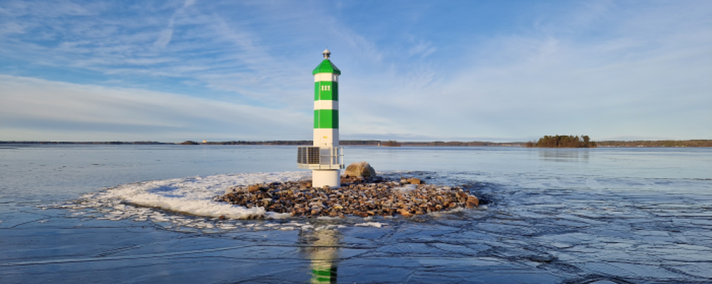 Torpagrund är en de fyrar som förnyats i Mälaren. Fotograf/Källa: Sjöfartsverket