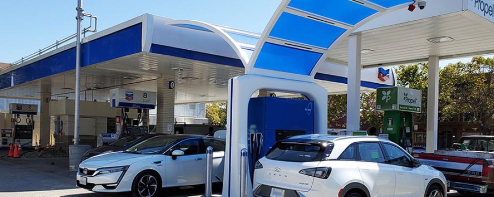Vätgas station i Oakland, USA. Foto: H2FCP
