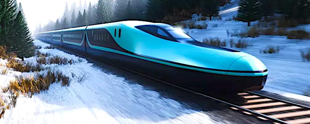 Konceptuella ritning av nya E10 Shinkansen, beställd av East Japan Railway Company.