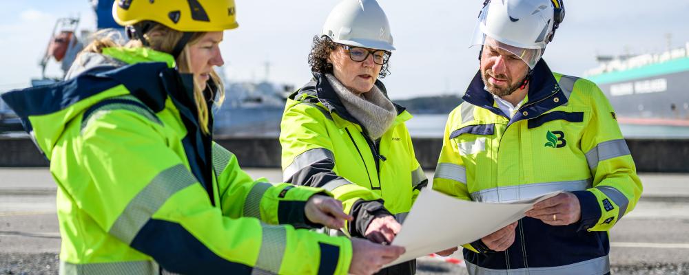 Nordion Energi har påbörjat byggnationen av en ny förvätskningsanläggning i Göteborgs hamn. Pressbild: Nordion Energi