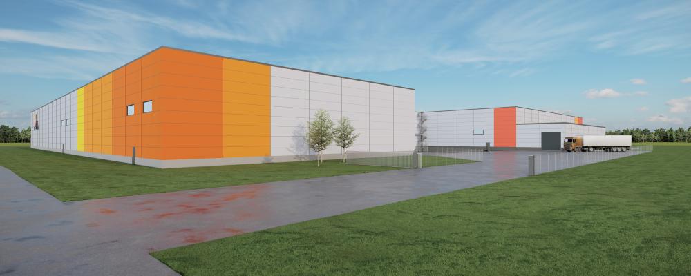 DS Smith tillbyggnad. Bild: Nivika