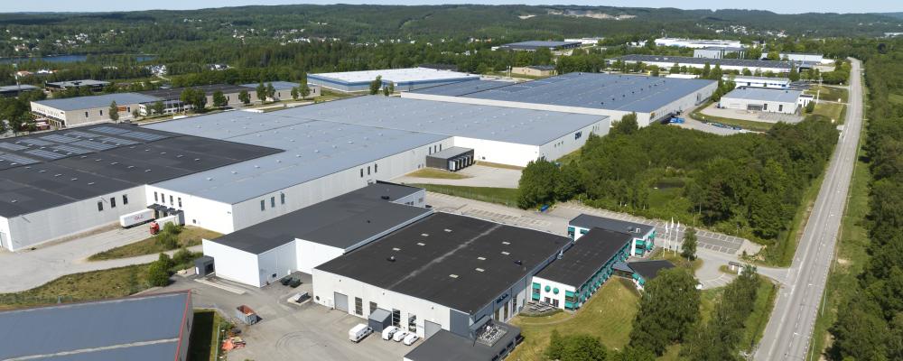 Fastigheten Vindrosen 4 i Borås. Foto: Logistea