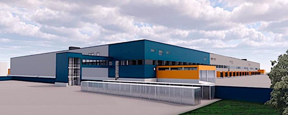 Onninens nya logistikcenter i Hyvinge. Under hösten 2025 fylls hyllorna med produkter. Illustration: Onninen