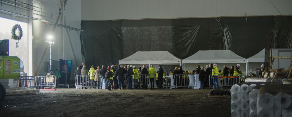 120 gäster samlades för taklagsfesten. Foto: Panattoni