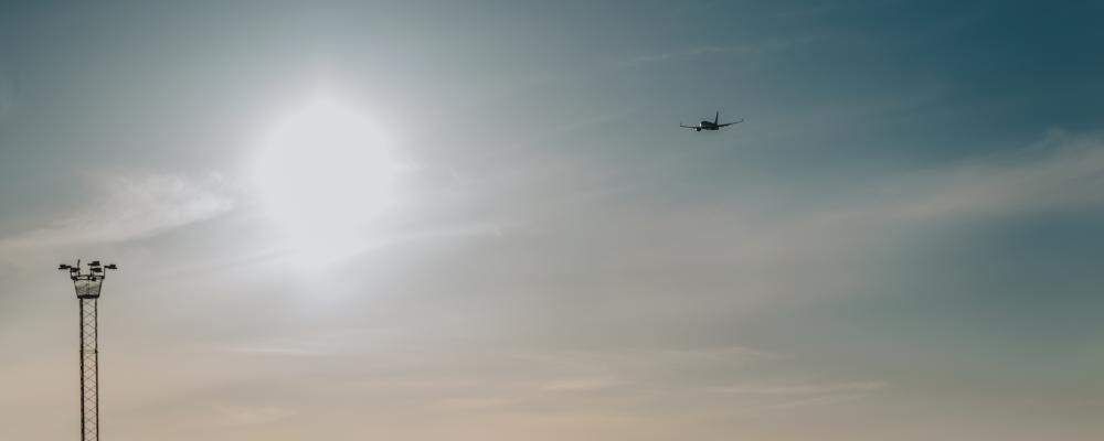Vy över Norrköping från Norrköping Airport. Foto: Norrköping Airport