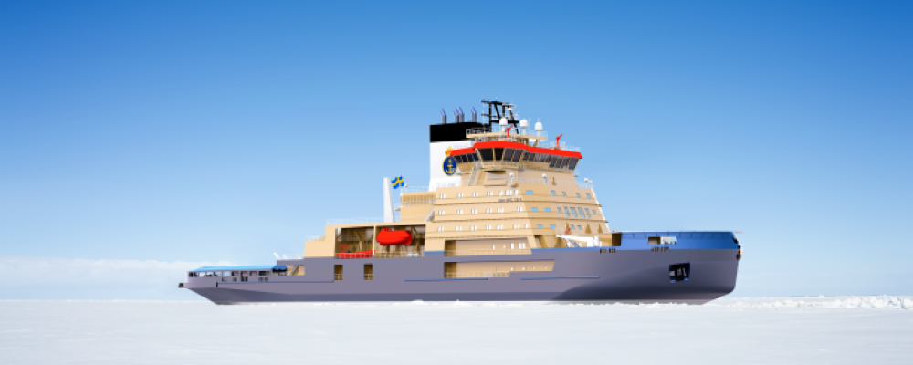 Sjöfartsverket har sex egna isbrytare: Ale, Atle, Frej, Ymer, Oden och Idun. Även Sjöfartsverkets arbetsfartyg Baltica och Scandica har isbrytarförmåga och ingår i isbrytningsverksamheten som hjälpisbrytare. Foto: Sjöfartsverket