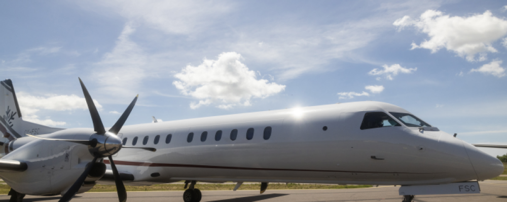 5 000 passagerare reste Malmö–Bromma första månaden. Foto: Skåne Aviation