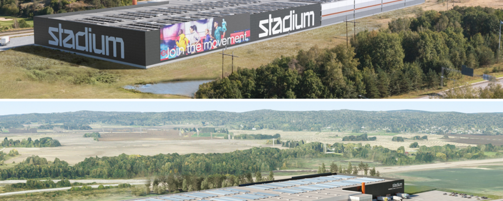 Det nya automatiserade lagret i Norrköping omfattar 40 800 kvadratmeter och utrustas med hundratals robotar. Bild: Slättö