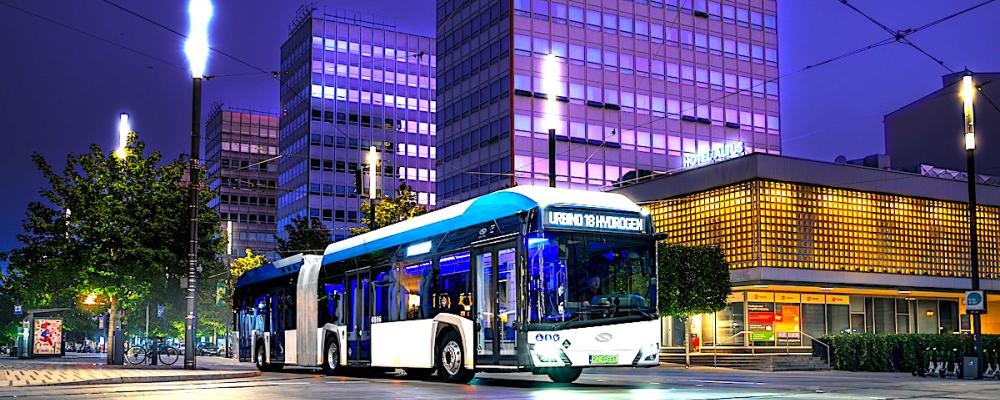 Vätgasdriven Solaris Urbino i polska staden Poznan. Foto: Ballard Power Systems