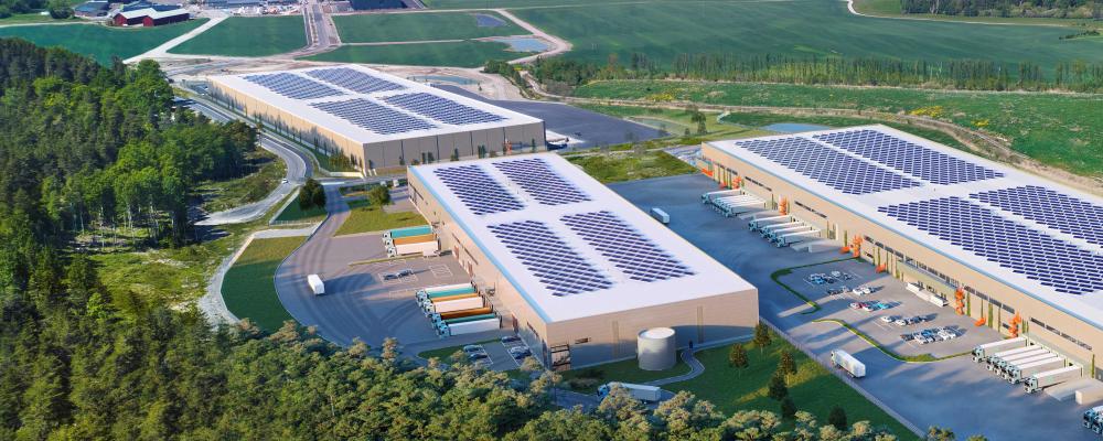 Klinga logistikpark i Norrköping. Bild: Southbay