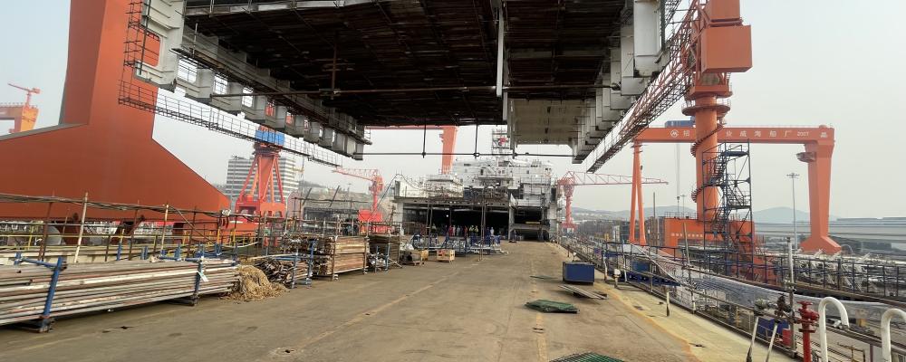 Stena Foreteller har fått ett extra lastdäck. Fotograf: Stena RoRo