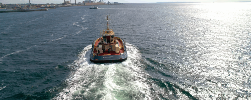 Svitzer Ingrid på väg mot Helsingborgs Hamn. Foto: helsingborgs Hamn