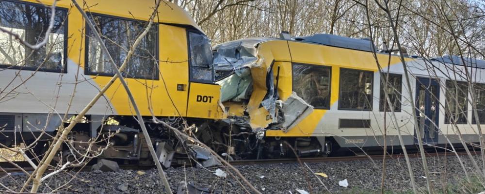 Platsen efter tågolyckan norr om Hillerød i Danmark. Foto: Presse-foto.dk