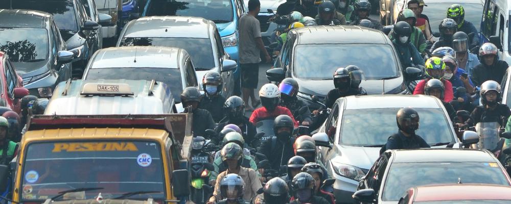 Vy över trafikstockning under morgonrusningen i Jakarta, Indonesien, maj 2024. Foto: Iqro Rinaldi/Unsplash