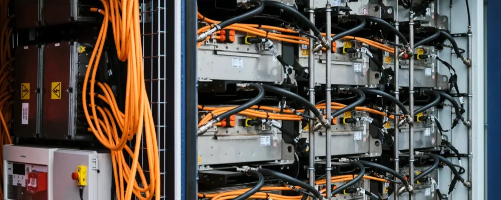 Batterienergilagringssystem i Skövde. Foto: Volvo
