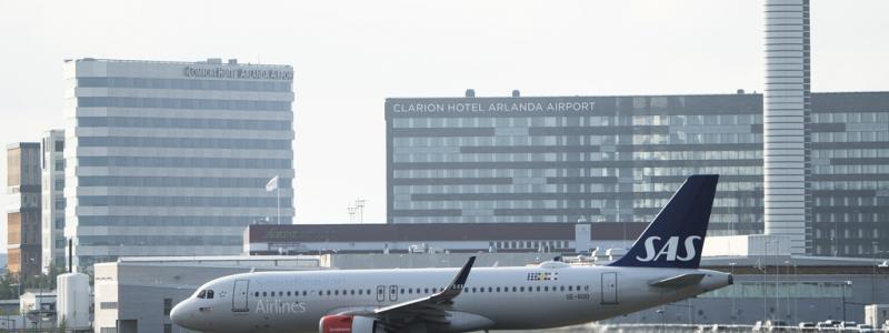 Fredrik Sandberg/TT: Flygbolaget SAS har varslat om lockout på Arlanda. Arkivbild.
