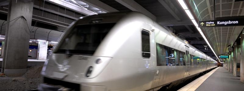 Janerik Henriksson/TT: Ett SJ-tåg på Centralstationen i Stockholm. Arkivbild.
