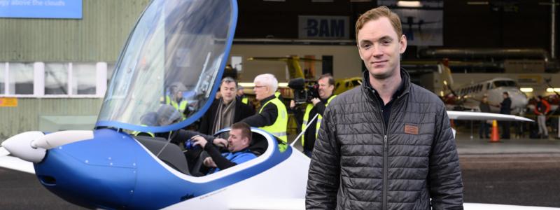 Anders Wiklund/TT: Anders Forslund, grundare och vd för bolaget Heart Aerospace. Arkivbild.