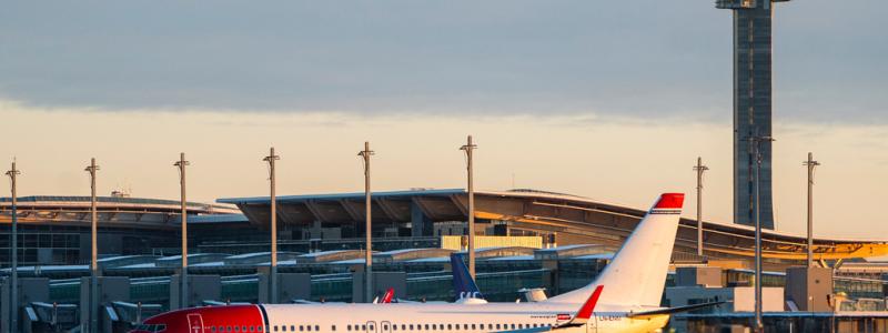 Håkon Mosvold Larsen/NTB/TT: Ett Norwegian-plan på Osloflygplatsen Gardermoen. Arkivbild.