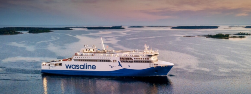 Under hela 2021 har Wasaline haft tillväxt på fraktvolymerna. Foto: Wasaline