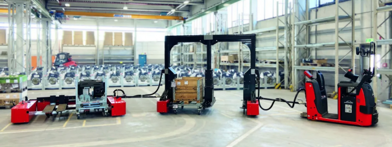 Den nya vagnserien från Linde optimerar de interna godstransporterna ytterligare. Foto: Linde