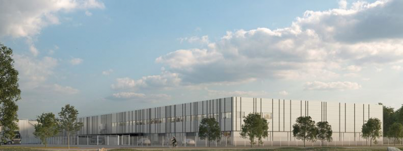 I Castellums logistikbyggnad får Noviflora toppmoderna, miljöanpassade lokaler. Foto: Castellum