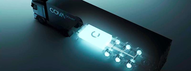 Cova Powers elektrifierade släpvagn är utrustad med drivande hjul som ska minska dragbilens bränsleförbrukning. Foto: Cova Power.