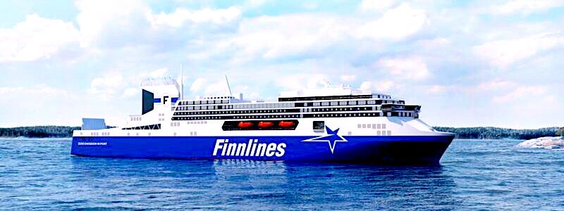 Bildtext: Finnlines utrustar tre nya ropax-fartyg med automationssystem från Valmet. Bild: Finnlines