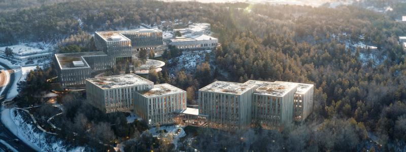 Illustrationsbild av Volvo Cars nya anläggning Illustration Next Step Group