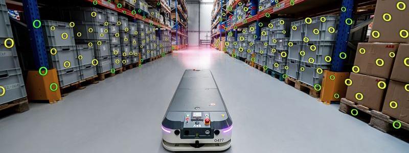 Marknaden för mobila robotar förväntas växa med 20 procent CAGR till och med 2026, från 5,5 till 9,5 miljarder dollar och ABB:s AI-baserade 3D-visionsteknik ligger i framkanten av denna tillväxt. Foto: ABB
