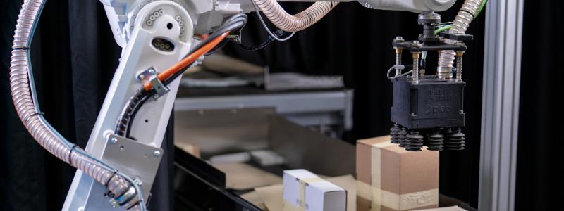 AI-systemet uppges kunna tränas att identifiera och avvisa icke-hanterbara artiklar, som sfäriska eller cylindriska föremål. Foto: ABB