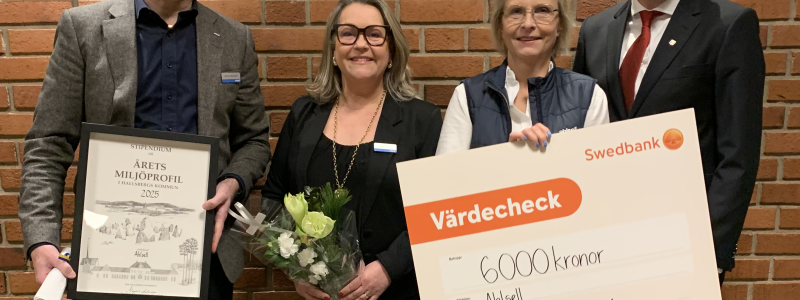 Prisutdelning Årets Miljöprofil Foto: Ahlsell
