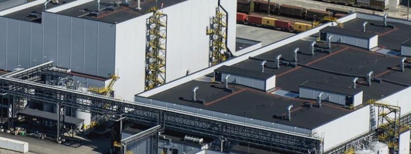 Terrafames batterikemikaliska fabrik från ovan. Foto: Terrafame