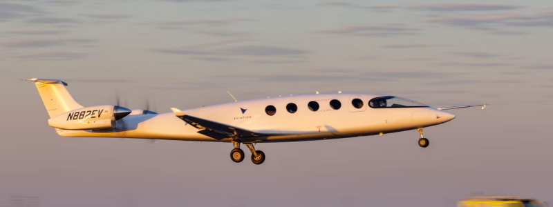 Helelektriska flygplanet Alice gör sin första flygning. Foto: DHL