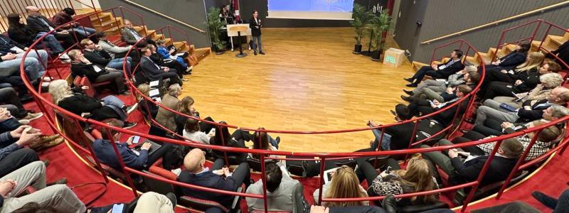 Årskonferensen hade ett fullspäckat program med flera föreläsningar. Foto: Skellefteå Science City