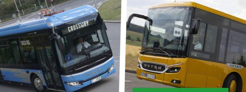 Iveco Crossway och Setra MultiClass. Foto: Sustainable Bus