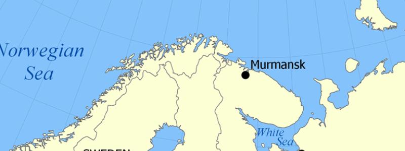 Barents hav. Karta: Wikipedia Common Lic. Kredit: NormanEinstein
