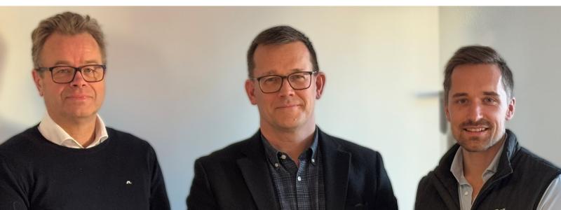 Magnus Trast, VD på Canola, Magnus Trast, VD på Canola och Anders Lööf, VD på LBC Frakt. Foto: LBC Frakt