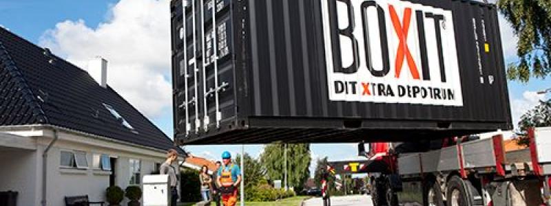 När containern är full och man är redo, är det bara att boka en hämtning. Foto: Boxit